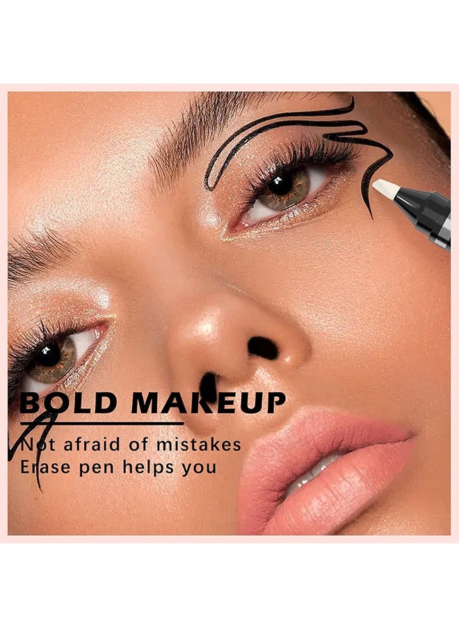 CmaaDu Remover Pen,Eye Makeup Remover Pen, Makeup Remover Eraser Stick Corrector Stick Lipstick Eyeliner Eraser for Instant Touch Up Correction, Mascara Smudges Correction,Travel-Friendly Makeup Removing Pen - Image 5